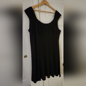Plus size short black dress